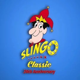 Slingo Classic 20th Anniversary logo – Casino Games by Slingo at Stake Casino